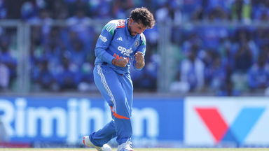 There's the wicket! Kuldeep provides key breakthrough