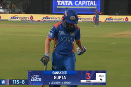 Wicket: Match 13, Delhi Capitals vs Mumbai Indians, WPL 2025: Sanskriti Gupta Wicket