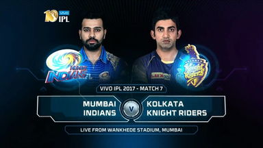 IPL 2017 M7: MI vs KKR  – Match Highlights