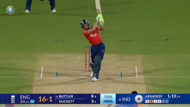 IND vs ENG 2025, 2nd T20I: Jos Buttler Six