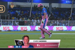 M54: KKR vs RR – Chris Morris Wicket