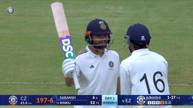 Duleep Trophy 2026 SF1, CZ vs EZ: Rinku Singh's fighting knock of 60(88)