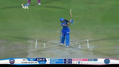 M40: RR vs DC – Prithvi Shaw Six