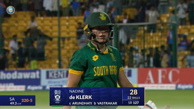IND-W vs SA-W 2024, 2nd ODI: Nadine de Klerk Wicket