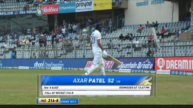 IND vs NZ 2021, 2nd Test, Day 2: Axar Patel Wicket