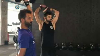 Behind the Scenes: Gym session with Ajinkya Rahane and Virat Kohli
