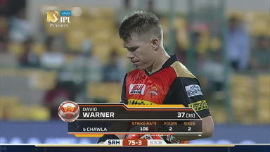 Eliminator: SRH vs KKR – David Warner Wicket