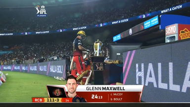 Q2: RR vs RCB – Glenn Maxwell Wicket