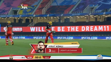 M10: RCB vs MI – Virat Kohli Wicket