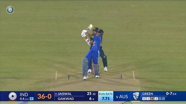 IND vs AUS 2023-24, 4TH T20I: Yashasvi Jaiswal Six