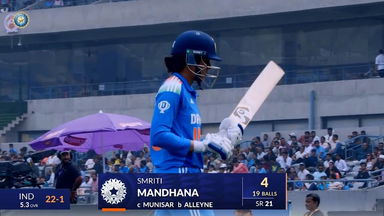 IND-W vs WI-W 2024, 3rd ODI: Smriti Mandhana Wicket
