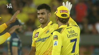 Rajvardhan Hangargekar's impressive spell of 3/36