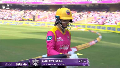 Wicket: Match 10, UP Warriorz vs Mumbai Indians, WPL 2026: Harleen Deol Wicket