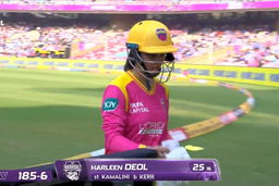 Wicket: Match 10, UP Warriorz vs Mumbai Indians, WPL 2026: Harleen Deol Wicket