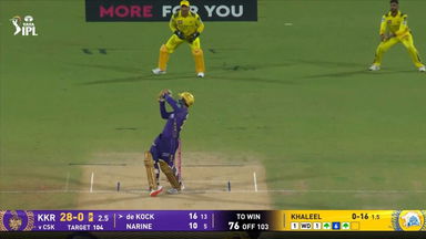 IPL 2025 M25: CSK vs KKR - Quinton De Kock Six