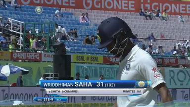 IND vs AUS 2017 - 4th Test day 3: W Saha Wicket