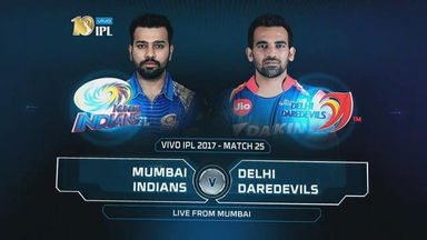 IPL 2017 M25: MI vs DD  – Match Highlights