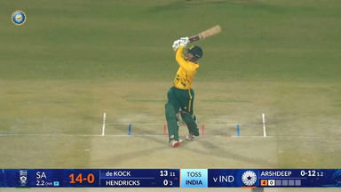 IND vs SA 2025, 2nd T20I: Quinton De Kock Six
