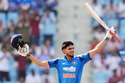 Helmet off, arms raised: Shubman Gill celebrates a glorious century