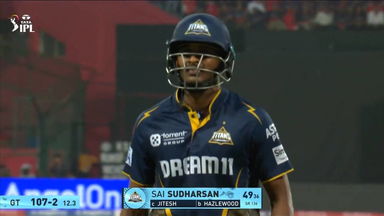 IPL 2025 M14: RCB vs GT - Sai Sudharsan Wicket