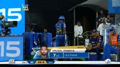 Final: MI vs CSK – Krunal Pandya Wicket