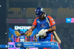 Wicket: Match 13, Delhi Capitals vs Mumbai Indians, WPL 2026: Shafali Verma Wicket