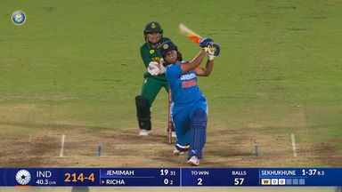 IND-W vs SA-W 2024, 3rd ODI: Richa Ghosh Six