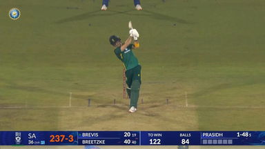 IND vs SA 2025, 2nd ODI: Dewald Brevis Six