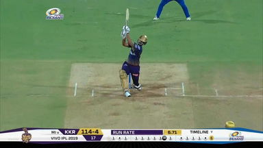 M56: MI vs KKR – Nitish Rana Six