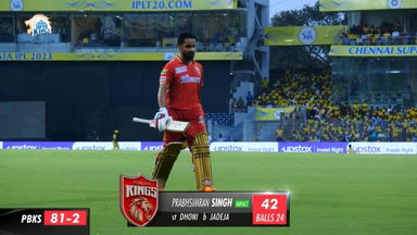 M41: CSK vs PBKS –  Prabhsimran Singh  Wicket