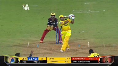 M22: CSK vs RCB – Robin Uthappa Six