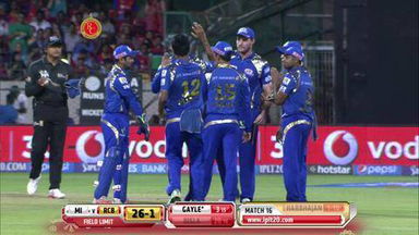M16: RCB vs MI – Manvinder Bisla Wicket