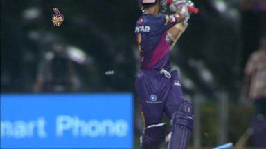 M45: KKR vs RPS – Ajinkya Rahane Wicket