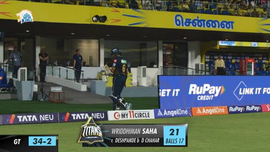 M07: CSK vs GT – Wriddhiman Saha Wicket