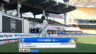 IND vs ENG 2021, 1st Test, Day 3: Dom Bess Wicket