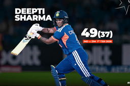 Deepti Sharma's experience on display with 49(37)