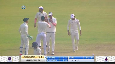 Ranji Trophy 2021-22, Delhi v Jharkhand: Jharkhand 1st Innings Fall of Wickets