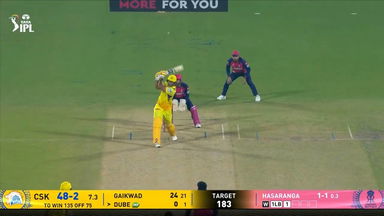 IPL 2025 M11: RR vs CSK - Shivam Dube Six