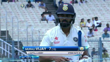 India VS NZ 2016, 2nd Test day 3 - Murali Vijay Wicket