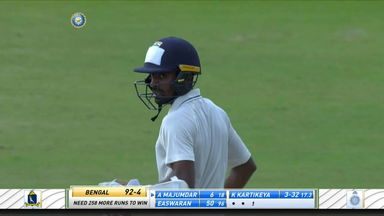 Bengal captain Abhimanyu Easwaran's fighting 78