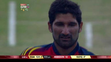 M13: LIO vs YOR – Rafiq c Phangiso b Sohail Tanvir
