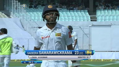 IND vs SL 2017, 1st Test Day 3: Sadeera Samarawickrama Wicket