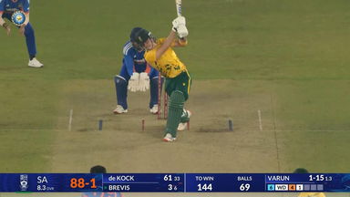 IND vs SA 2025, 5th T20I: Dewald Brevis Six