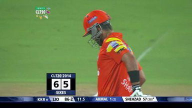 M7: KKR vs LIO –  Ahmed Shehzad Six