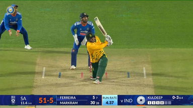 IND vs SA 2025, 3rd T20I: Donovan Ferreira Six