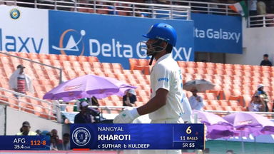 IND vs AFG 2026, Only Test: Nangeyalia Kharote Wicket