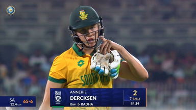 IND-W vs SA-W 2024, 3rd T20I: Annerie Dercksen Wicket