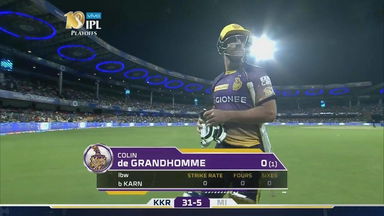 Q2: MI vs KKR – Colin de Grandhomme Wicket
