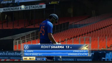 IND vs WI 2022, 3RD ODI: Rohit Sharma Wicket