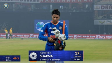 IND vs SA 2025, 1st T20I: Abhishek Sharma Wicket